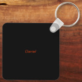 Orange cabinet work ahead personalized road sign  キーホルダー (裏面)