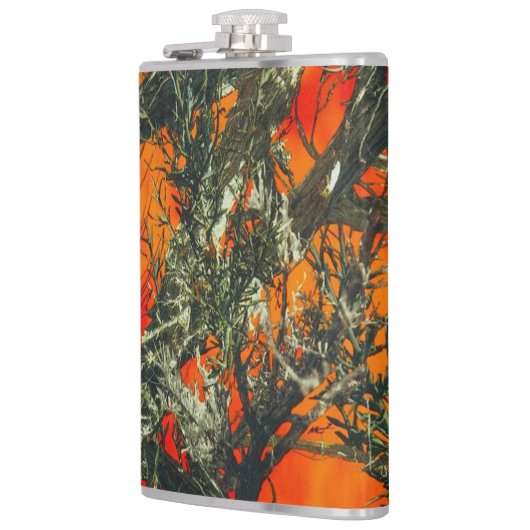 Orange Camouflage Design フラスク (左)