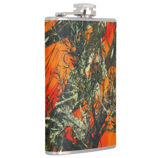 Orange Camouflage Design フラスク (右)