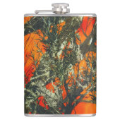 Orange Camouflage Design フラスク (正面)
