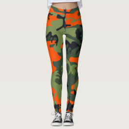 Orange camouflage leggings レギンス