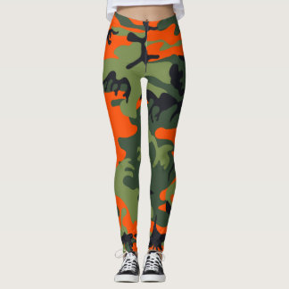 Orange camouflage leggings レギンス