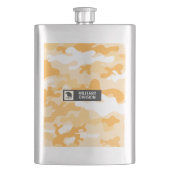Orange Camouflage Pattern Military フラスク (正面)