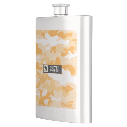 Orange Camouflage Pattern Military  フラスク (左)