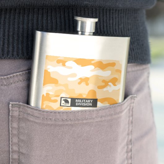 Orange Camouflage Pattern Military フラスク (インサイチュ)