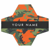 Orange Camouflage Pattern, Your name, Personalize サッカーボール (フラット)