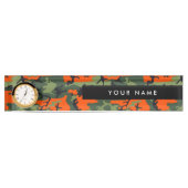 Orange Camouflage Pattern, Your name, Personalize デスクネームプレート (正面)