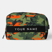 Orange Camouflage Pattern, Your name, Personalize ドップキット (裏面)