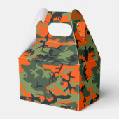 Orange Camouflage Pattern, Your name, Personalize フェイバーボックス (裏面サイド)