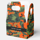 Orange Camouflage Pattern, Your name, Personalize フェイバーボックス (オープン)