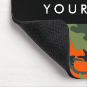 Orange Camouflage Pattern, Your name, Personalize マウスパッド (コーナー)