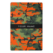 Orange Camouflage Pattern, Your name, Personalize ミニクリップボード (裏面)