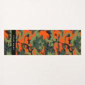 Orange Camouflage Pattern, Your name, Personalize ヨガマット (裏面(横))