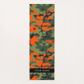 Orange Camouflage Pattern, Your name, Personalize ヨガマット (裏面)