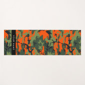 Orange Camouflage Pattern, Your name, Personalize ヨガマット (正面(横))