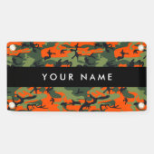 Orange Camouflage Pattern, Your name, Personalize 横断幕 (横)