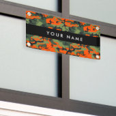 Orange Camouflage Pattern, Your name, Personalize 横断幕 (ビルの外側)