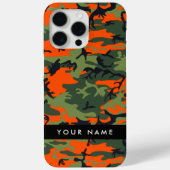 Orange Camouflage Pattern, Your name, Personalize Case-Mate iPhoneケース (裏面)