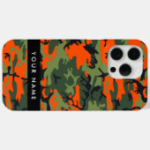 Orange Camouflage Pattern, Your name, Personalize Case-Mate iPhoneケース (裏面 (横))