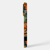 Orange Camouflage Pattern, Your name, Personalize iPhoneケース (左側面)