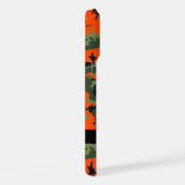 Orange Camouflage Pattern, Your name, Personalize iPhoneケース (右側面)