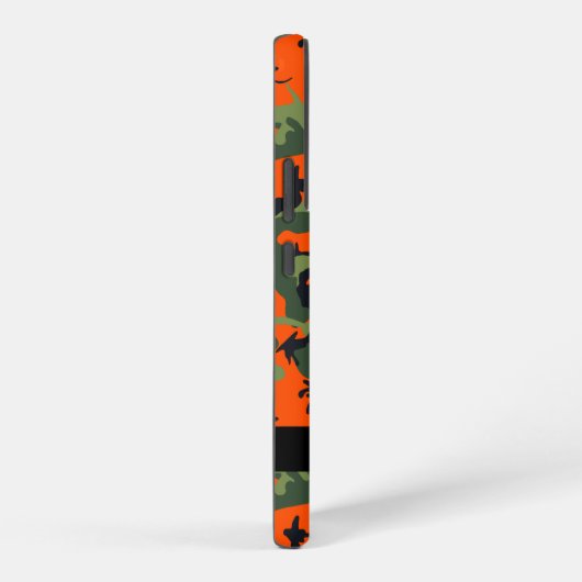 Orange Camouflage Pattern, Your name, Personalize Samsung Galaxyケース (右側面)