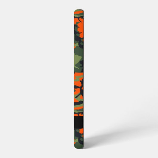 Orange Camouflage Pattern, Your name, Personalize Samsung Galaxyケース (左側面)