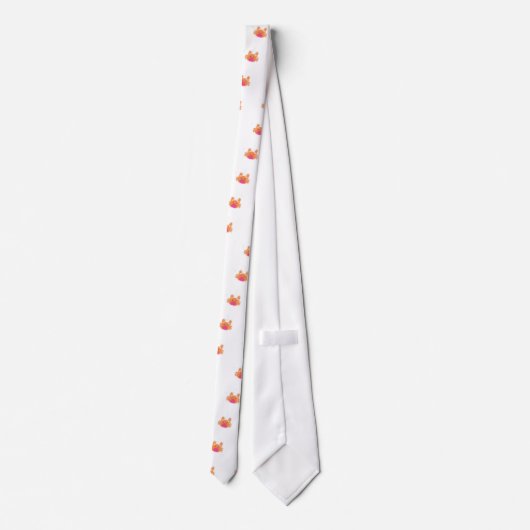 Orange Cartoon Crab ネクタイ (裏面)