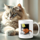 Orange Catノートパソおもしろいコン コーヒーマグカップ