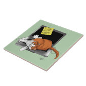 Orange Catノートパソおもしろいコン タイル (側面)