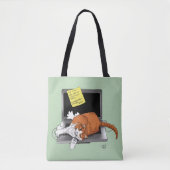 Orange Catノートパソおもしろいコン トートバッグ (正面)