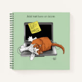 Orange Catノートパソおもしろいコン ノートブック (正面)