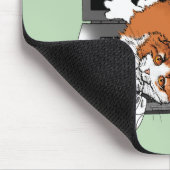 Orange Catノートパソおもしろいコン マウスパッド (コーナー)