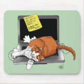 Orange Catノートパソおもしろいコン マウスパッド (正面)