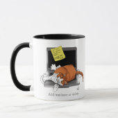 Orange Catノートパソおもしろいコン マグカップ (左)