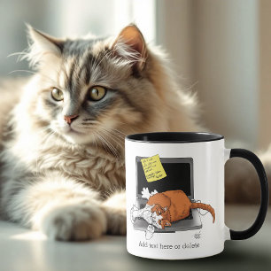 Orange Catノートパソおもしろいコン マグカップ