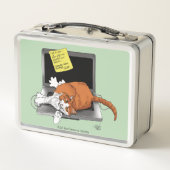 Orange Catノートパソおもしろいコン メタルランチボックス (裏面)