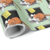 Orange Catノートパソおもしろいコン ラッピングペーパー (ロールコーナー)