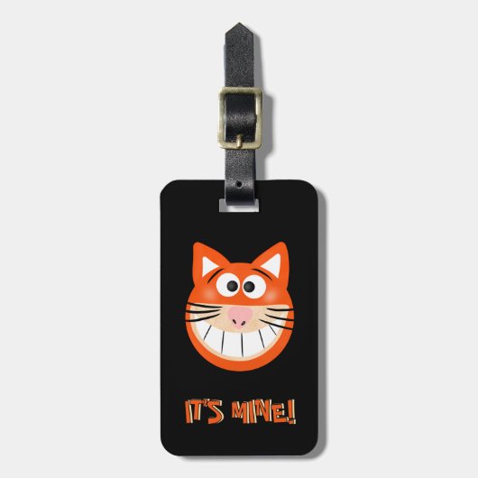 Orange cat ラゲッジタグ (正面縦)