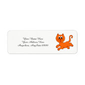 Orange Cat Address Labels ラベル (正面)