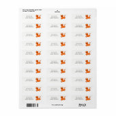 Orange Cat Address Labels ラベル (フルシート)