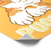 Orange CAT Are you pooping bathroom Poster ポスター (角)