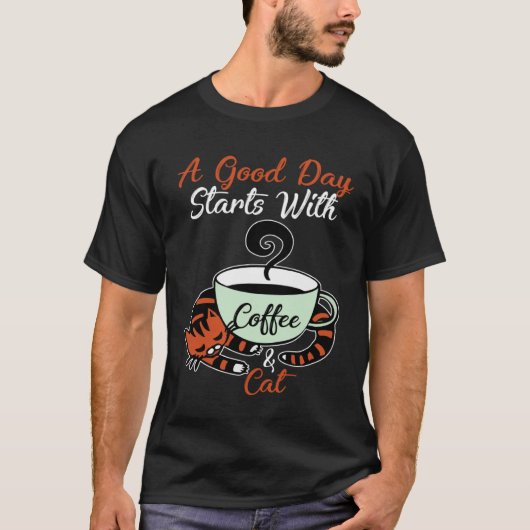 Orange Cat Coffee Mug Cat   For Girls Tシャツ (正面)