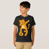 Orange Cat Dabbing Funny 67 Six Seven Meme  Tシャツ (正面フル)