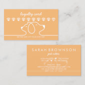 Orange Cat Dog Paw Loyalty Discount Design 名刺 (正面/裏面)