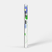 Orange Cat Floral Samsung Galaxy Case – White Galaxyケース (右側面)