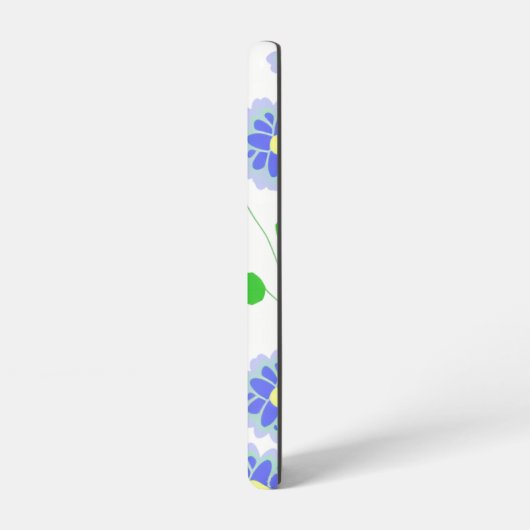 Orange Cat Floral Samsung Galaxy Case – White Galaxyケース (左側面)