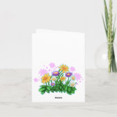 Orange Cat in the Flower Patch カード (裏面)