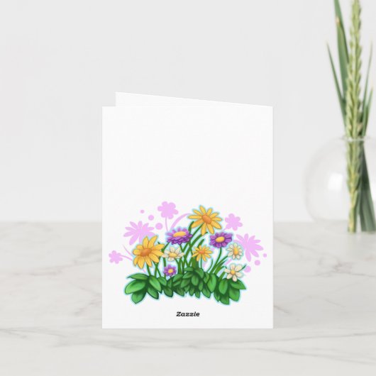 Orange Cat in the Flower Patch カード (裏面)