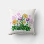 Orange Cat in the Flower Patch クッション (裏面)